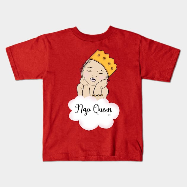 Nap queen Kids T-Shirt by nasia9toska